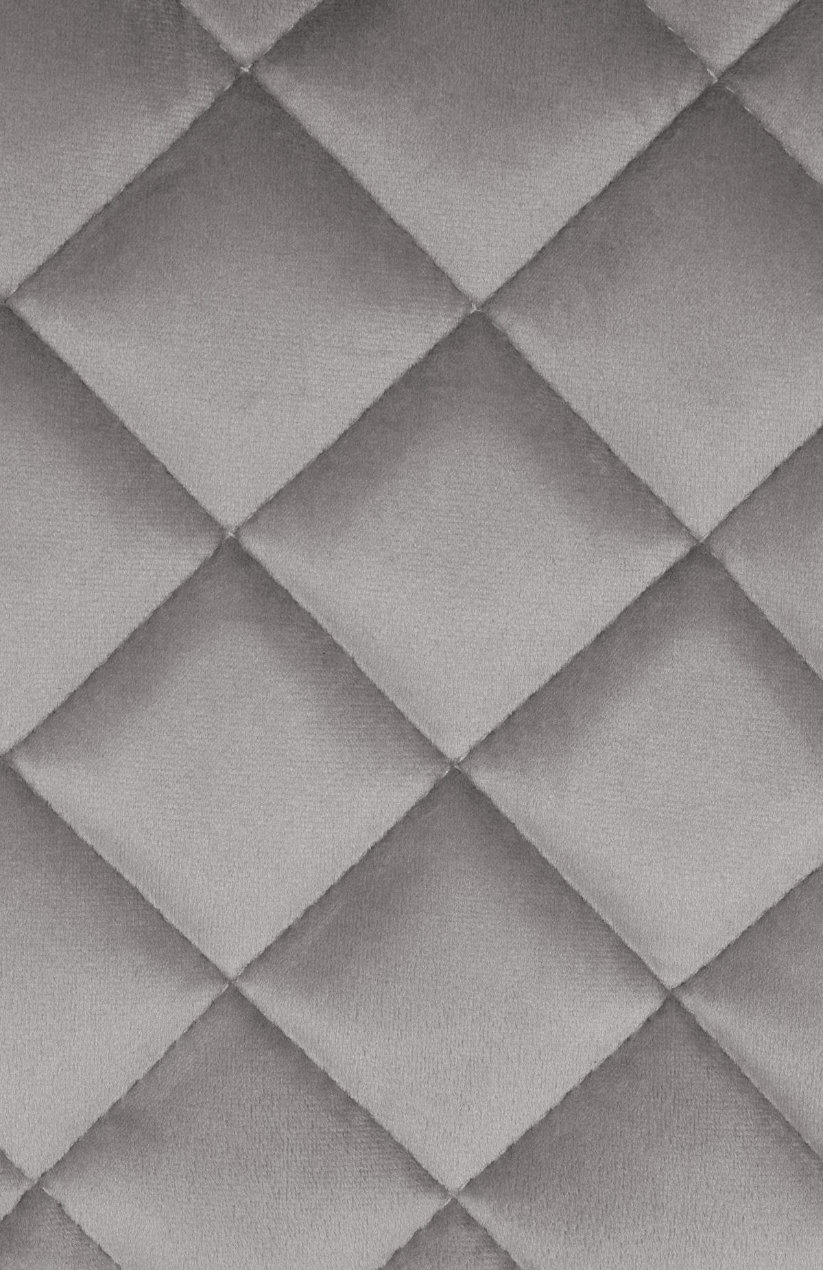 BARHOCKER Samt Grau - Schwarz/Grau, Textil/Metall (50/84/52cm) - CLP