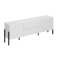 TV-MÖBEL Bérénice Mattweiß und Schwarz - Weiß, Holzwerkstoff (204/70/40cm) - Petits-meubles