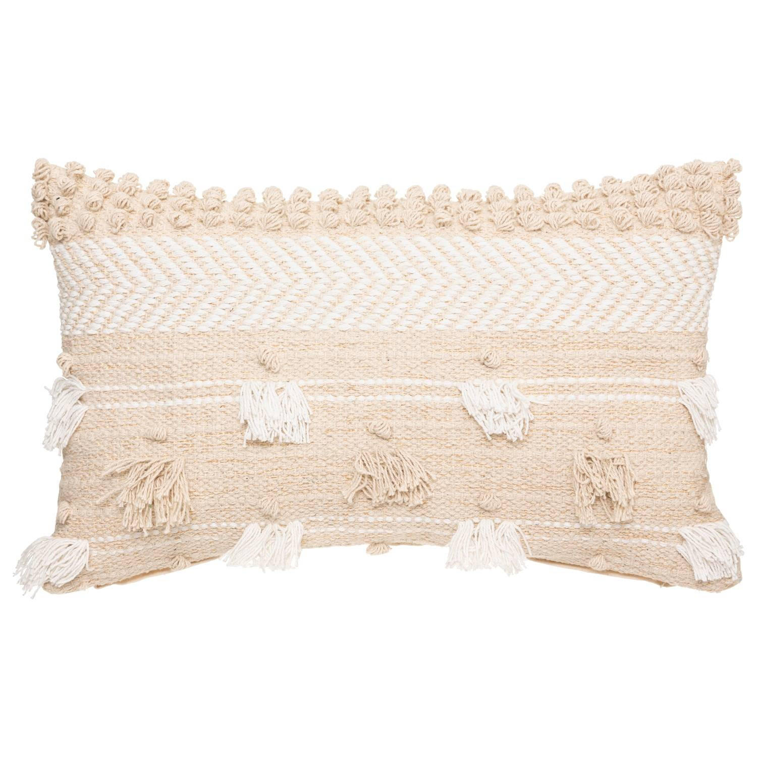 ZIERKISSEN Cot Sand 30/50 cm - Beige, Naturmaterialien (30/50cm) - Atmosphera Createur d´interieur