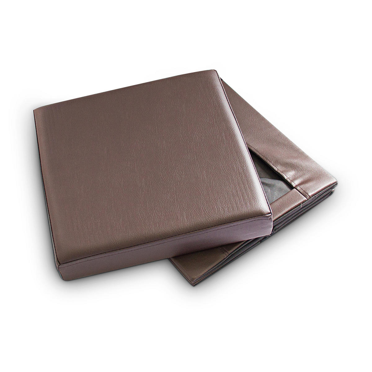 HUNDEBOX Sitzhocker - Dunkelbraun, Holzwerkstoff/Kunststoff (38/38/38cm) - Relaxdays