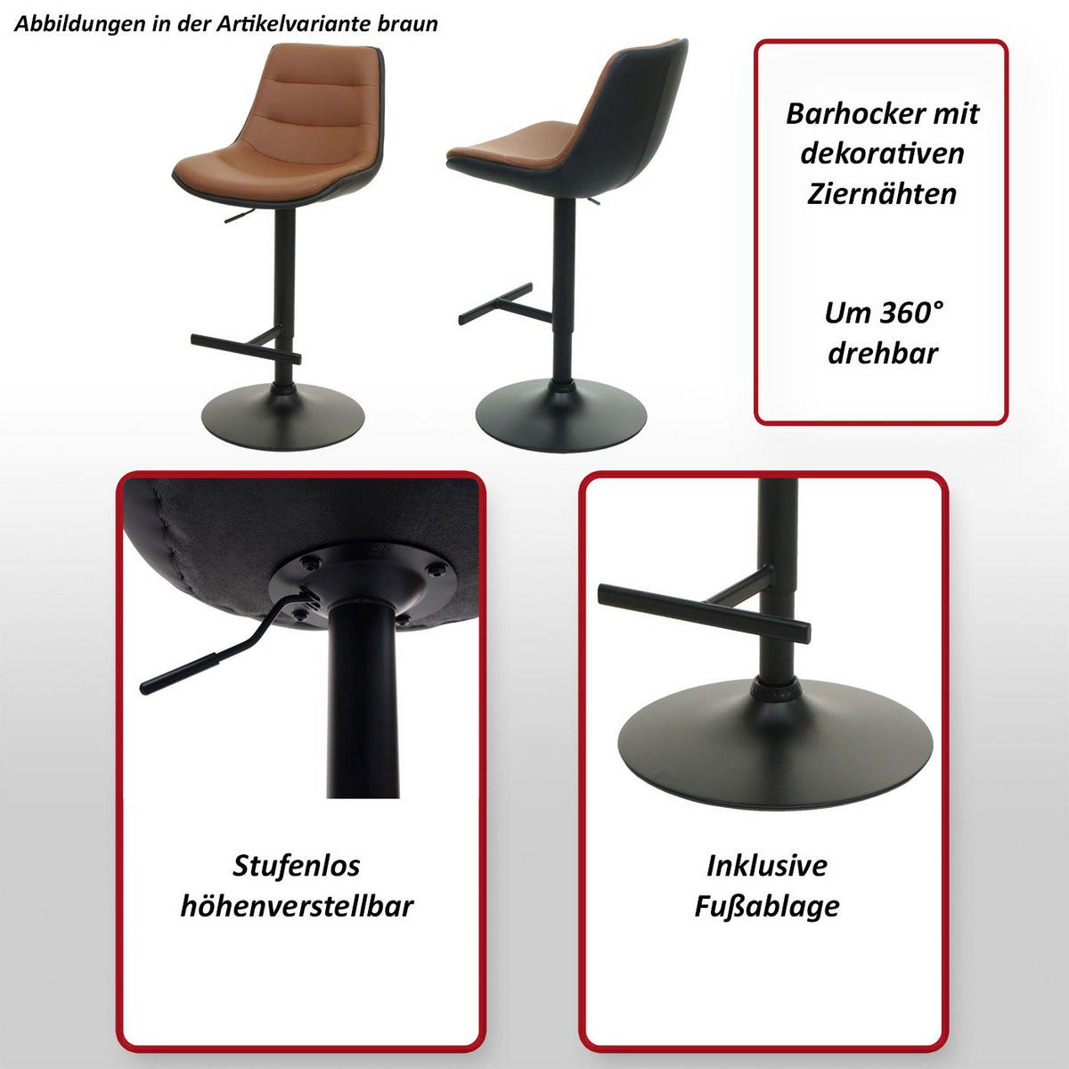 BARSKI STOLEC Krema bela - bela, tekstil (53/116/47cm) - MCW