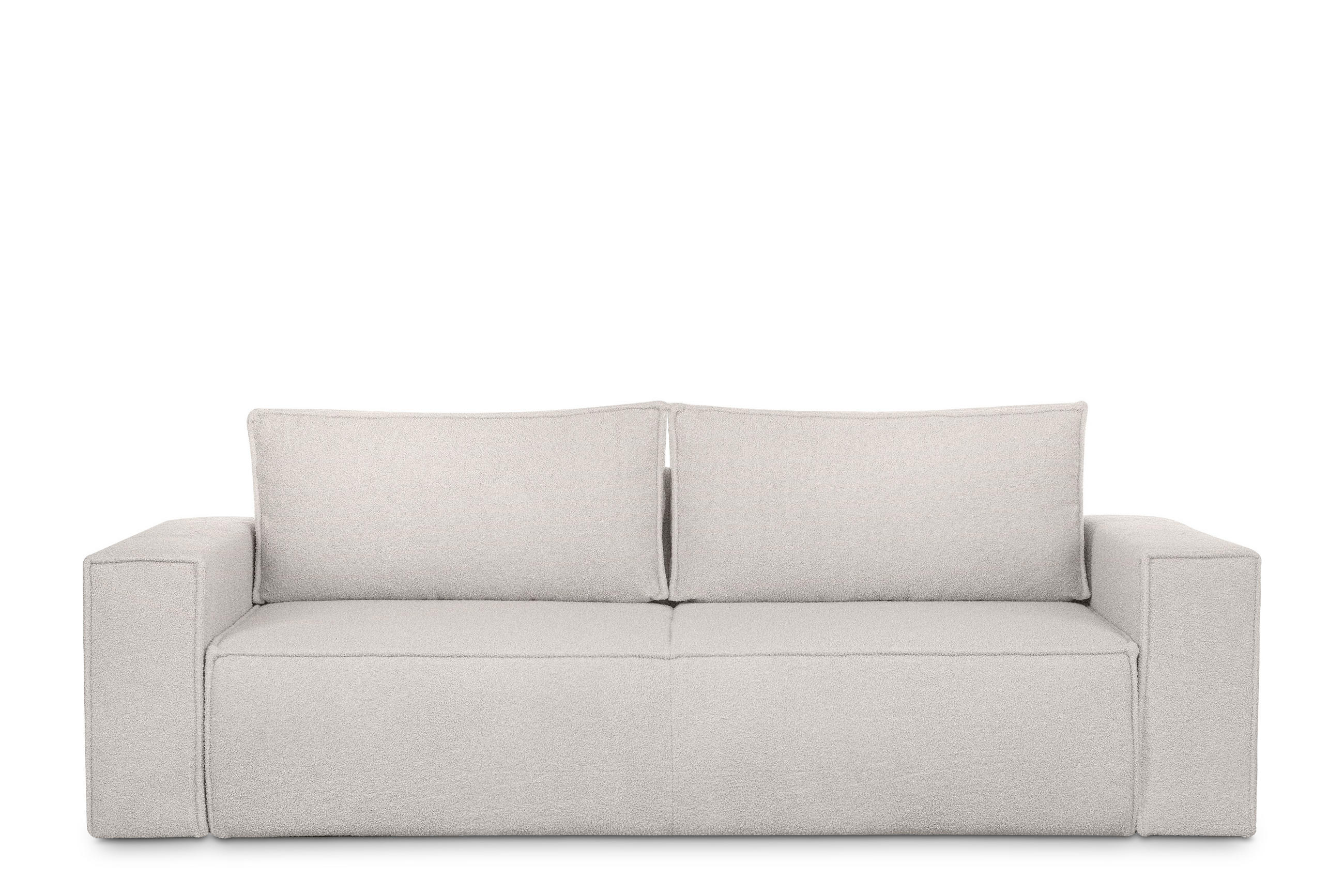 3-SITZER-SOFA NAPI II mit Schlaffunktion, weiß - Weiß, Textil (244/89/101cm) - KONSIMO®