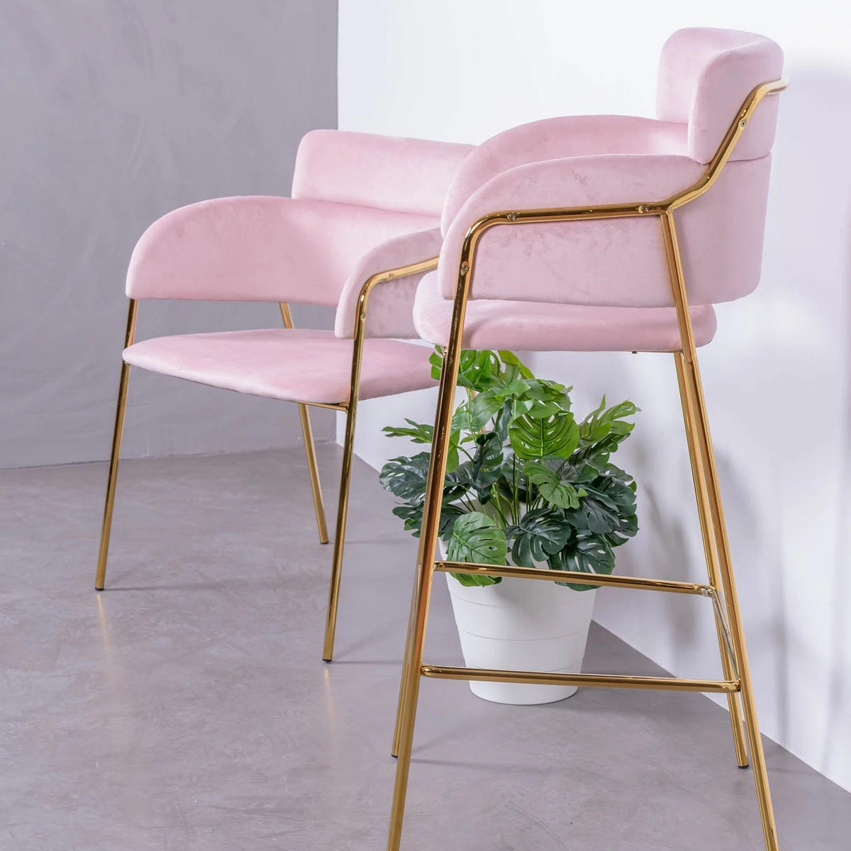 HOCKER Textil Pink - Pink, Textil (54/107/51cm) - Nest Dream