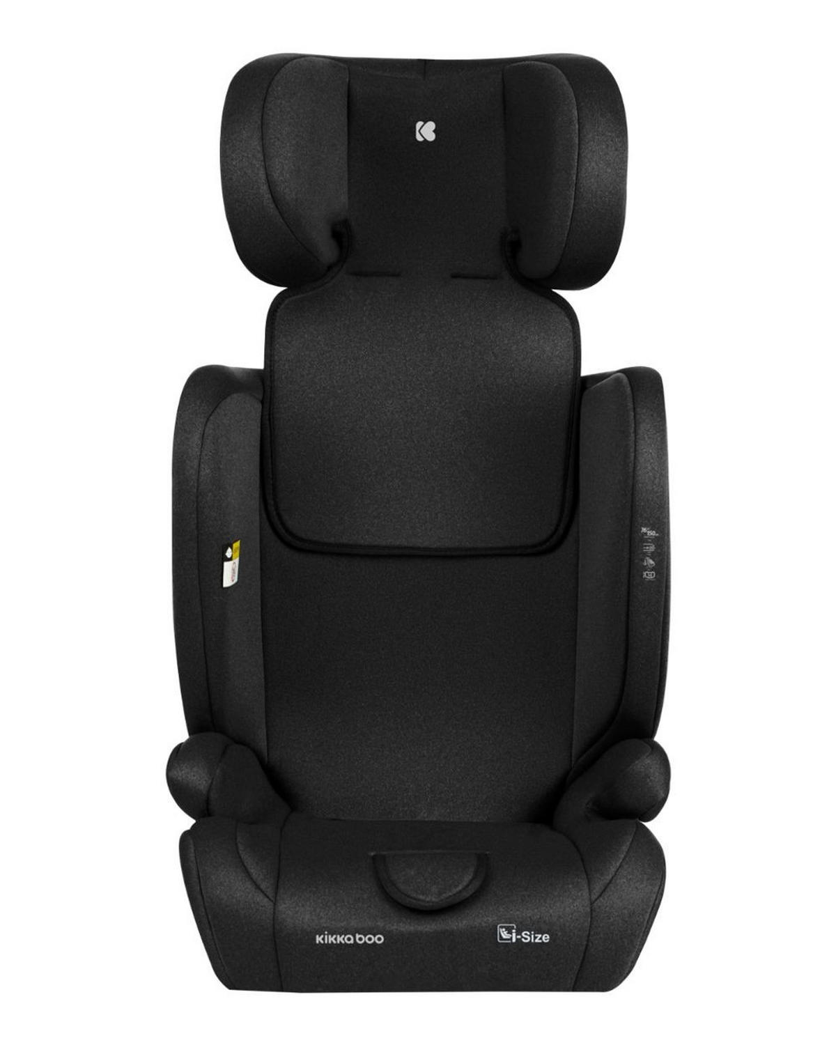 KINDERSITZ i-Cross i-Size schwarz (76-150cm) Isofix Top Tether Kopfstütze Gurt - Schwarz, Kunststoff (40/56/49cm) - Kikka boo