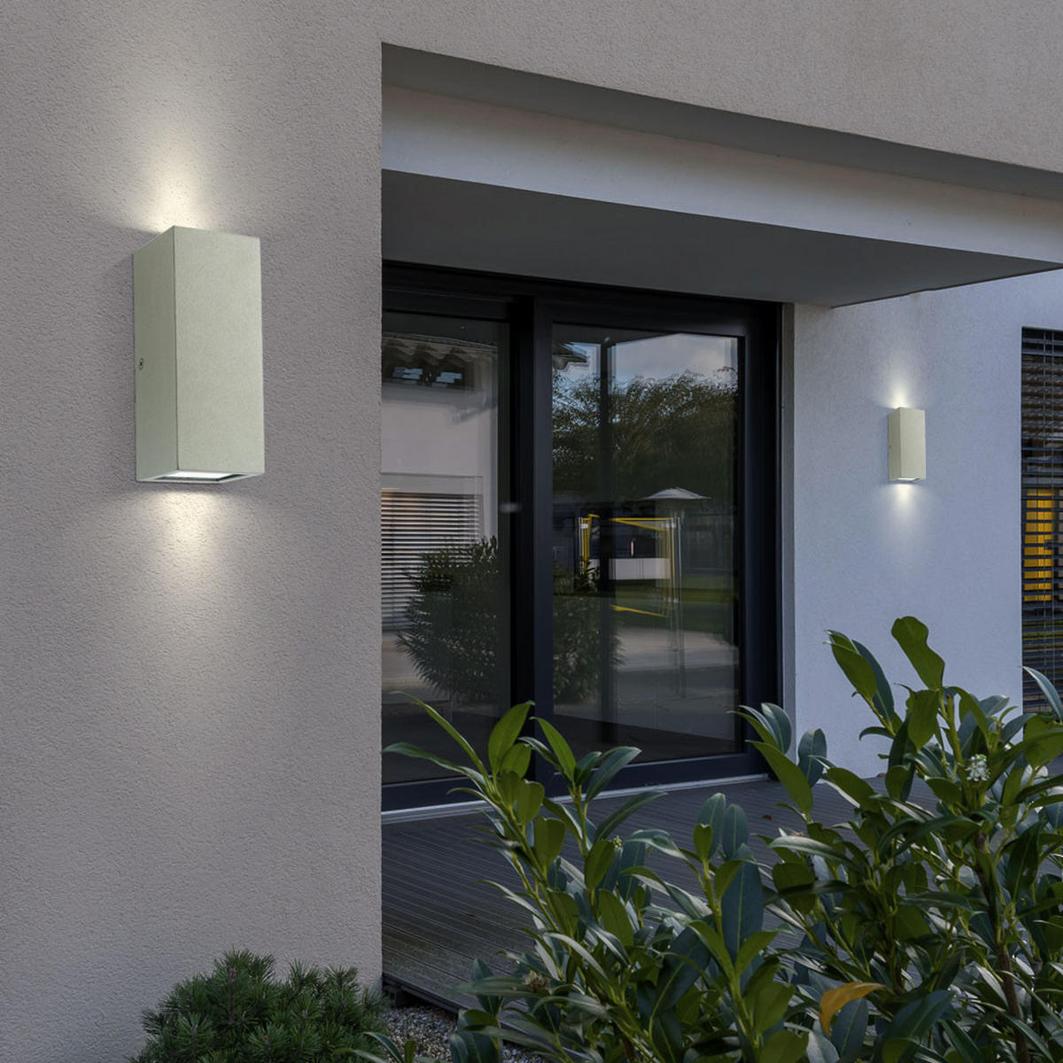 LED AUSSEN-WANDLEUCHTE Salvador Silber - Silberfarben, Metall (6.6/16/6.6cm)