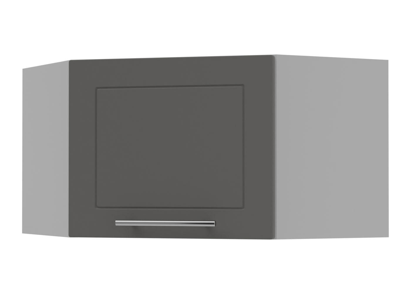 Feldmann-Wohnen Eckhängeschrank Graphit, Grau 60x36x60 cm