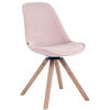 ESSZIMMERSTUHL Troll Samt, Gestell Buchenholz Square Natura Pink - Rosa/Naturfarben, Holz/Buchenholz (48/84/56cm) - TPFLiving