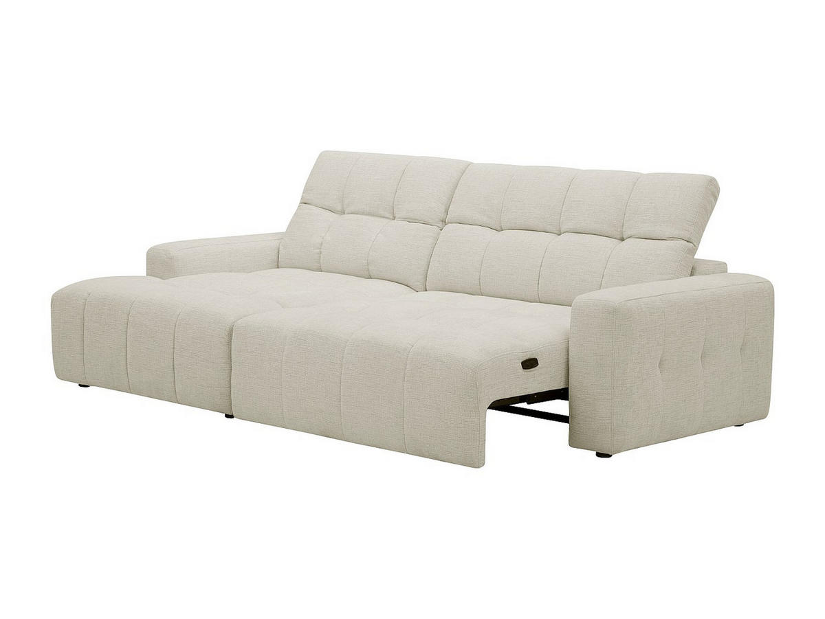 RELAXSOFA - 3 Personen - stoff - beige Clemiga - Beige, Textil (264/83/159cm) - Vente-Unique