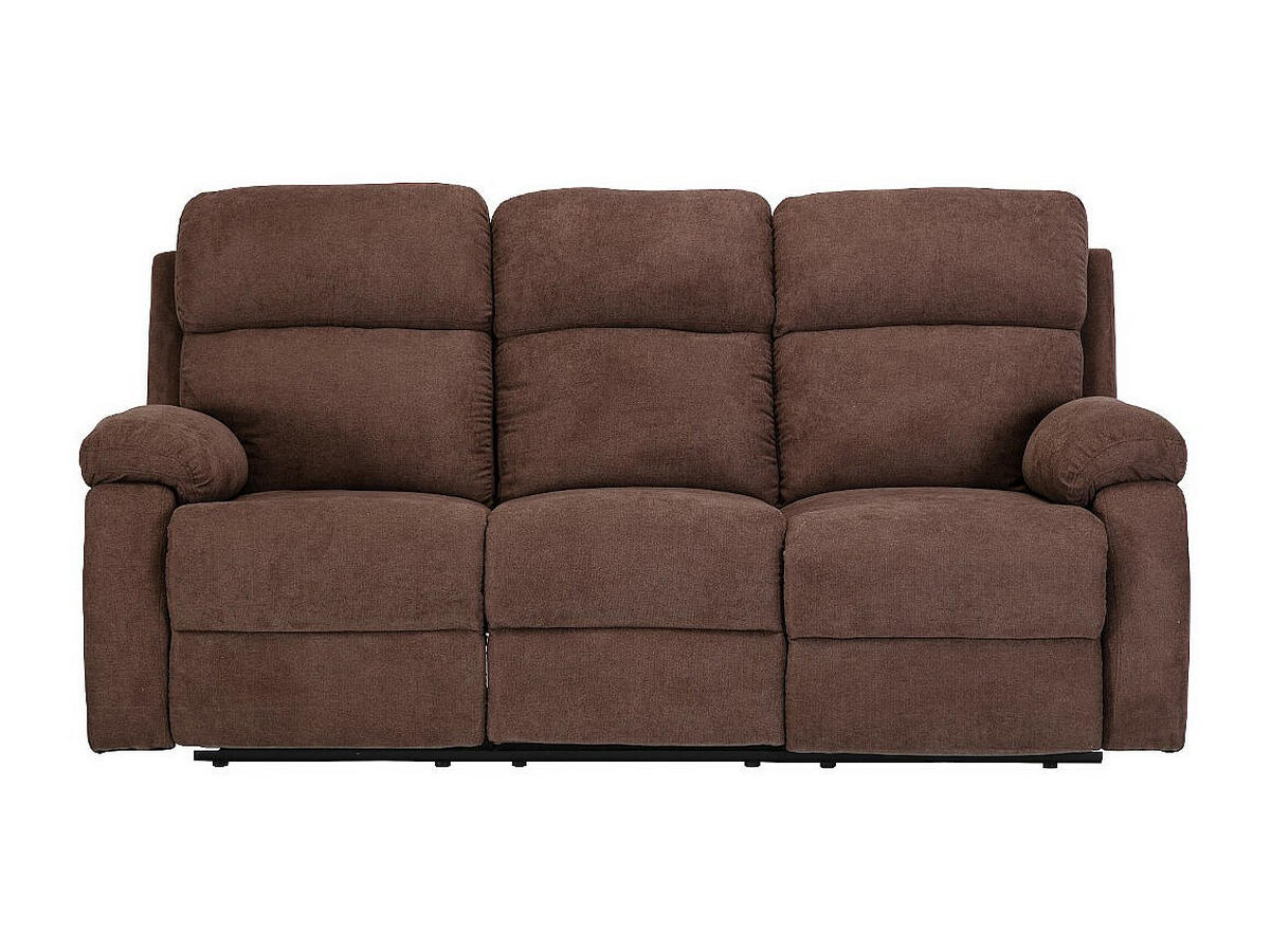 COUCHGARNITUR mit Sessel - 4 Personen - Stoff - Braun - TOLZANO - Braun, Textil (201/100/96cm) - Vente-Unique