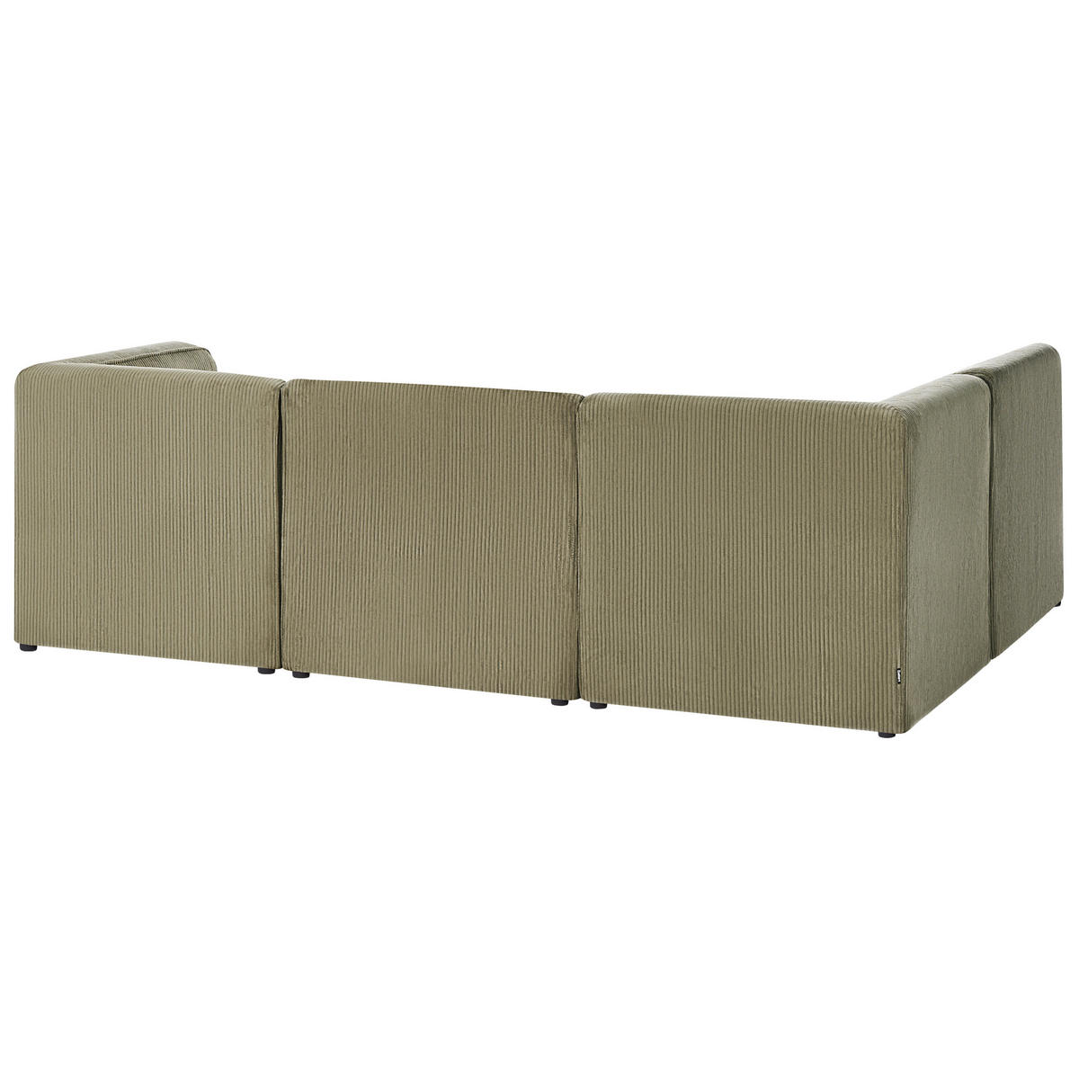 COLȚAR modul cu 4 locuri pe partea dreaptă verde reps reiat Lemvig - verde, material textil (250/166cm) - Beliani