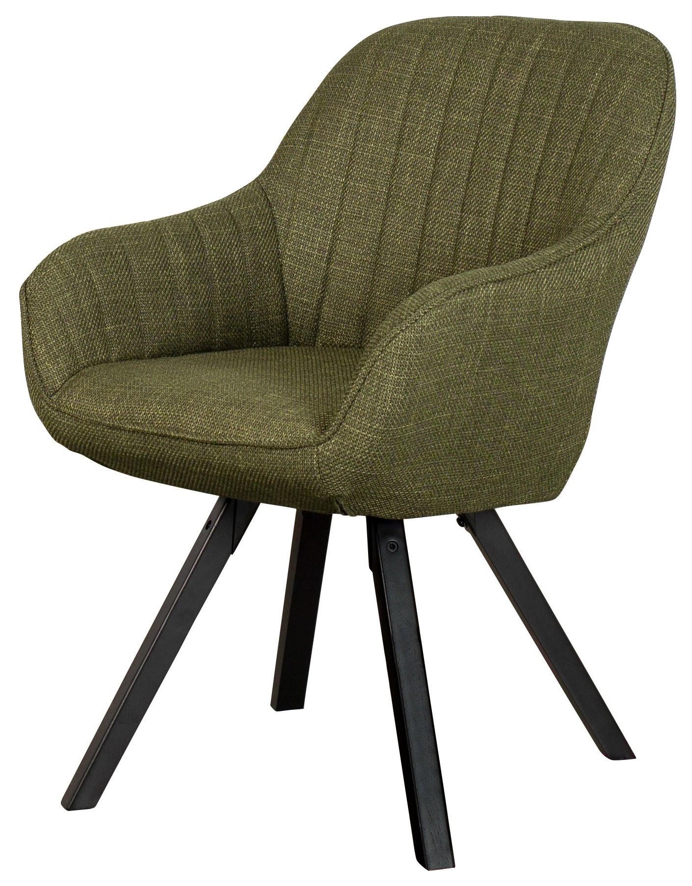 DININGSESSEL Matera - drehbar - grün - Schwarz/Grün, Textil/Metall (59/84/61cm) - bene living