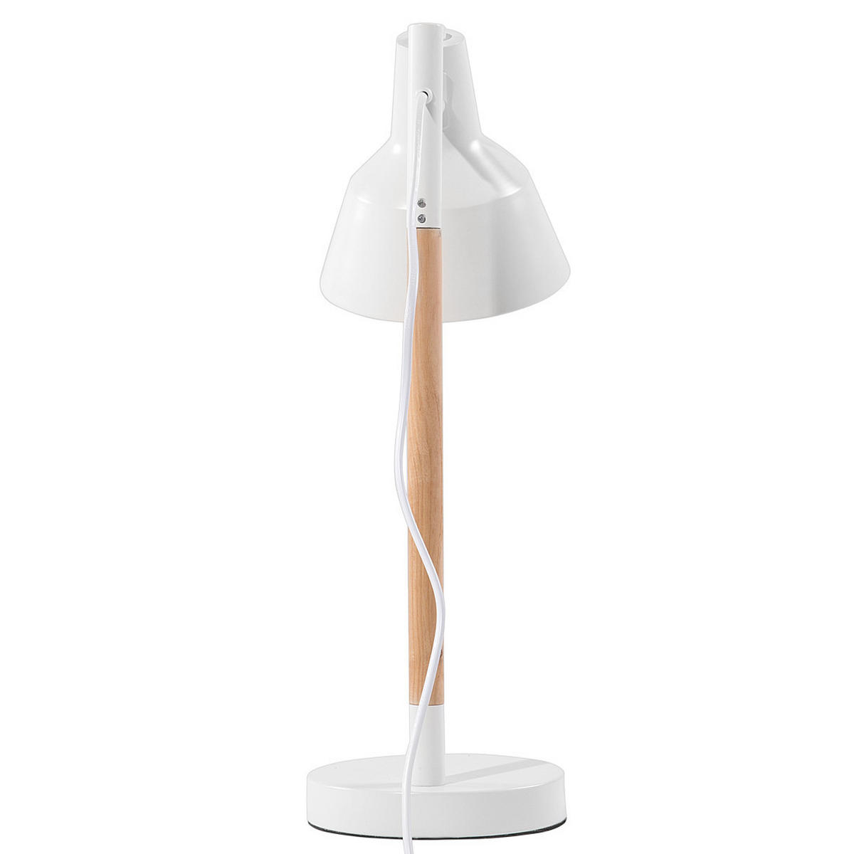 SCHREIBTISCHLAMPE Aldan 17/17/53 cm - Weiß, Metall (17/17/53cm) - Beliani