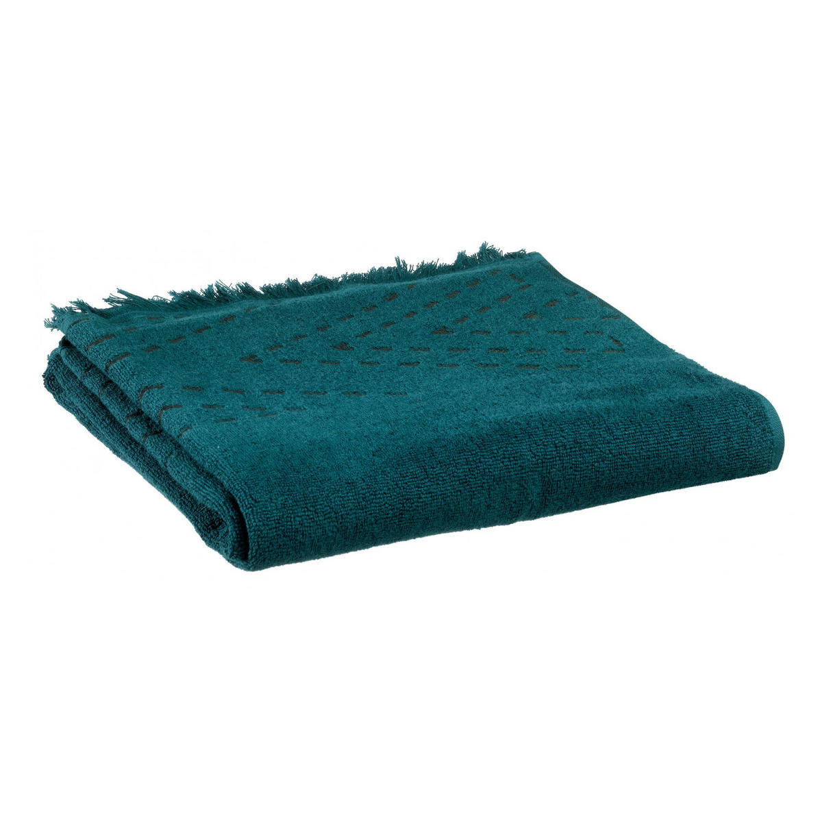 DUSCHTUCH Julia petrolgrün 70 x 140 cm - Dunkelblau, Textil (70/140cm) - Vivaraise