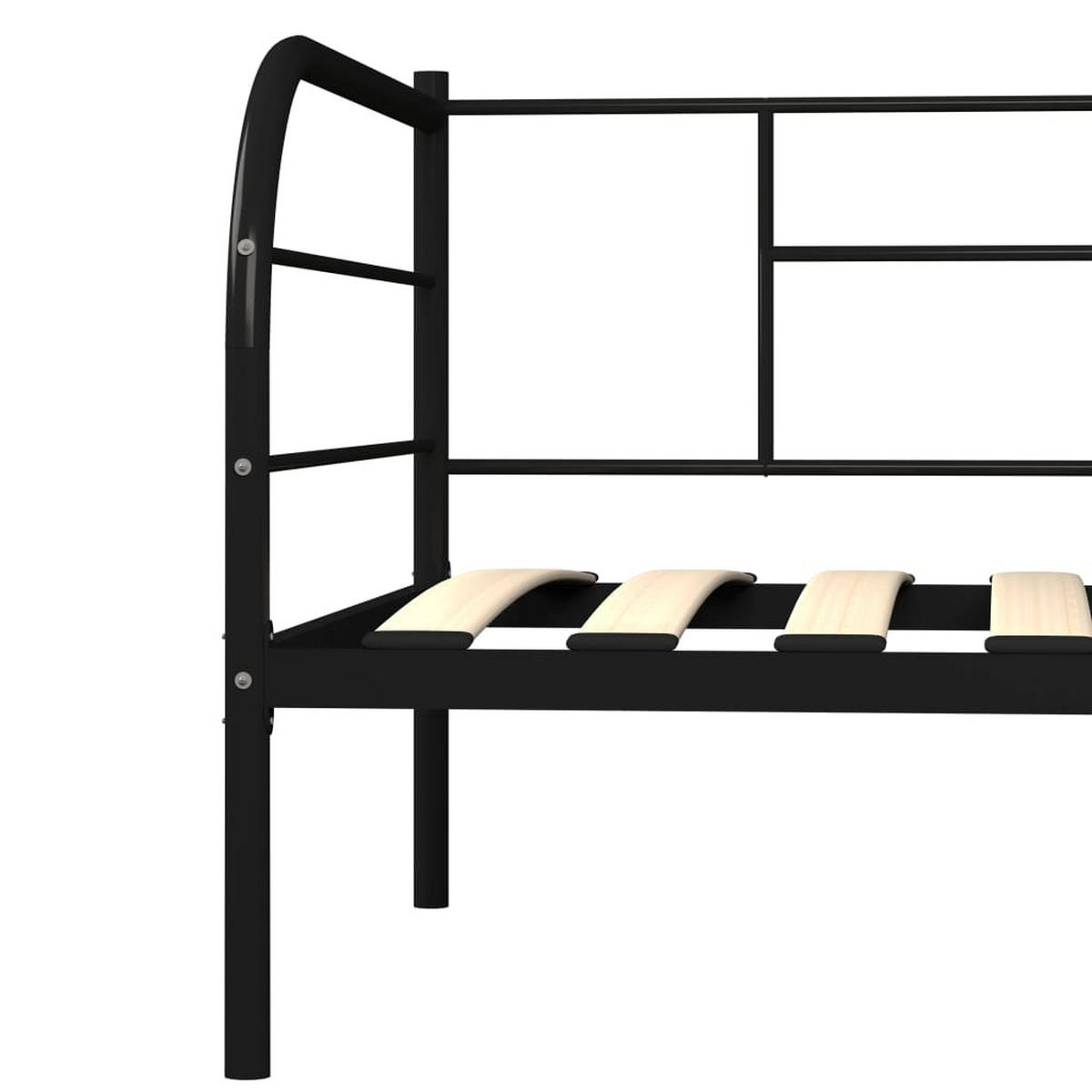 METALLBETT Herbert 96/207 cm - Schwarz, Metall (90/200cm) - Nettlife