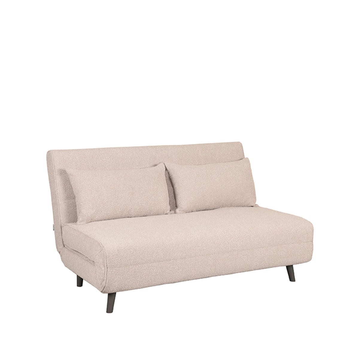 SCHLAFSOFA Doppelbett Beige 90/141/81 cm - Beige/Schwarz, Textil (141/81/90cm) - LABEL51