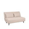 SCHLAFSOFA Doppelbett Beige 90/141/81 cm - Beige/Schwarz, Textil (141/81/90cm) - LABEL51