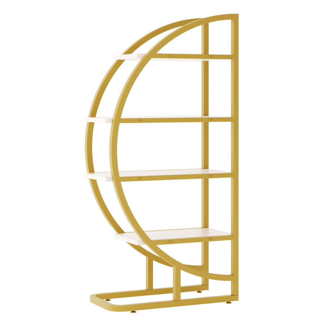 REGAL 120cm Gold Metall Bogen MDF modular modern - Multicolor, Metall (120/130/30cm) - FLIEKS