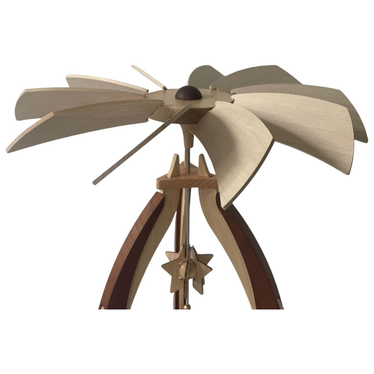 PYRAMIDE Seiffener Kirche für 6 Teelichter 27/27/36 cm - Multicolor, Holz (27/36/27cm)