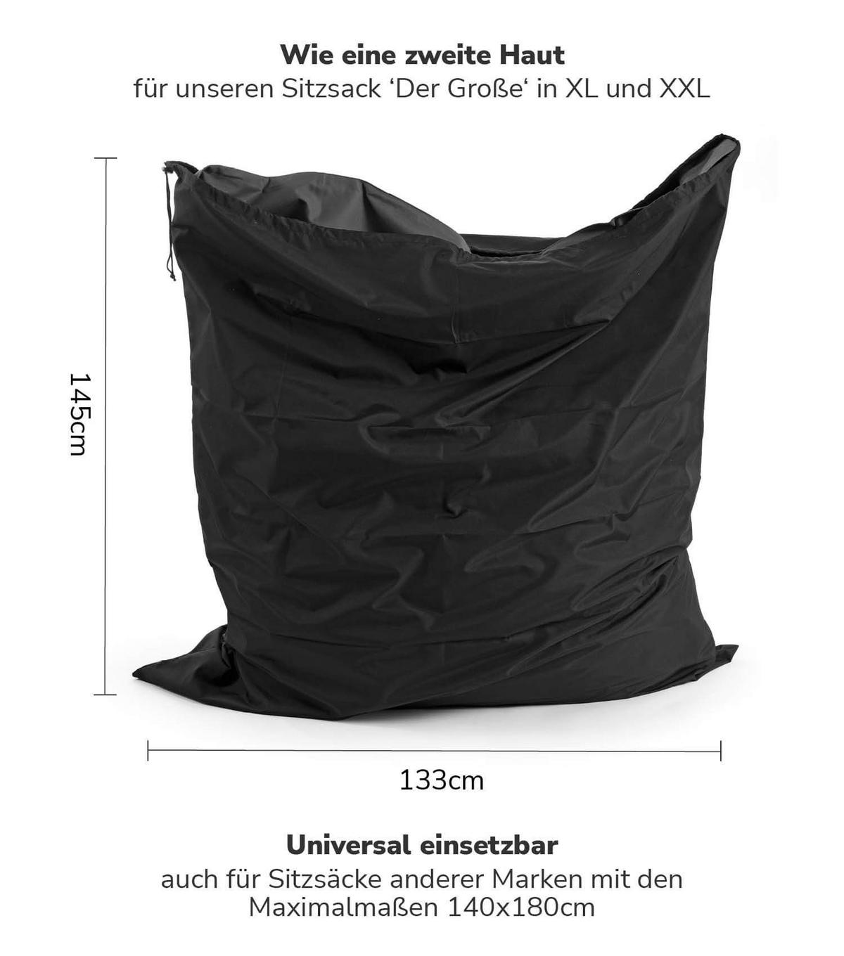 SCHUTZHÜLLE Der Große - Schwarz, Textil (145/133/1cm) - Mokebo