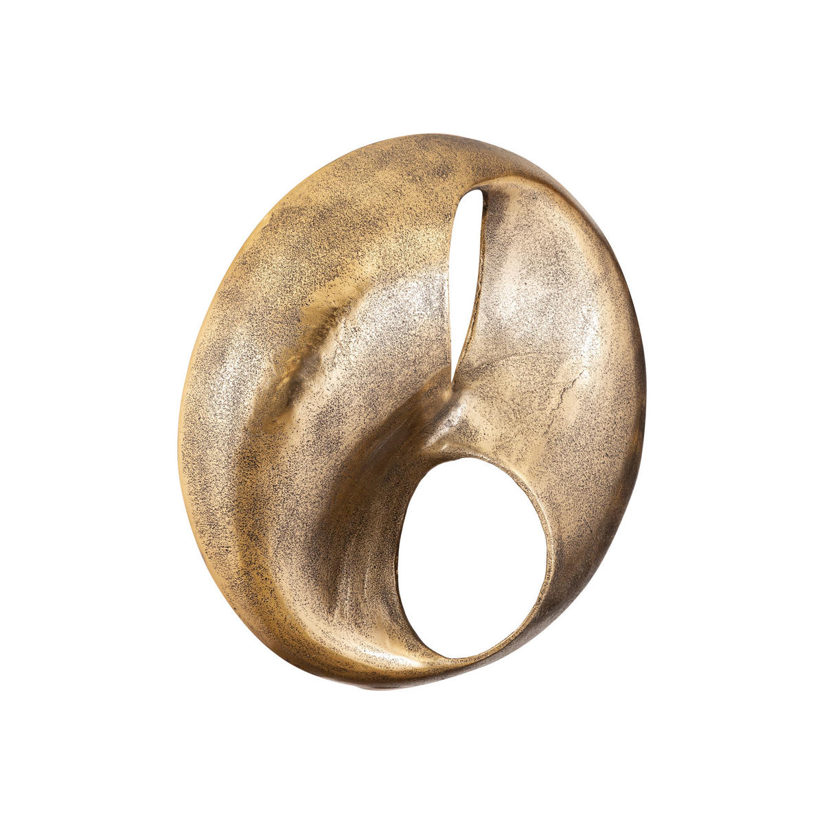 WANDPANEEL Deuie Gold 45/10/45cm - Goldfarben, Metall (10/45/45cm) - PTMD Collection