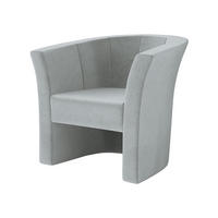SESSEL Niko - Hellgrau/Schwarz, Holzwerkstoff/Kunststoff (71/76/65cm) - MIRJAN24