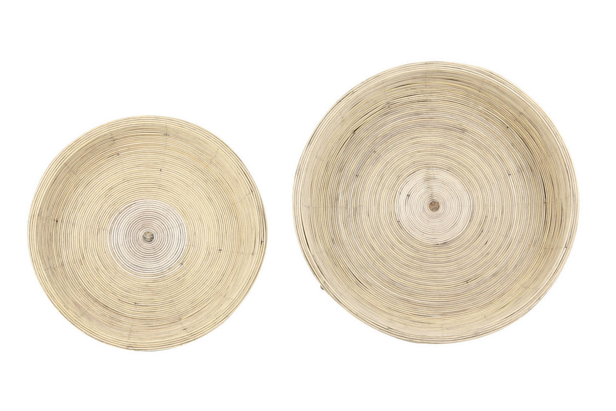 BEISTELLTISCH Colon Braun Ø56/48 cm 2er-Set - Braun, Holz (56/56/48cm) - Light & Living