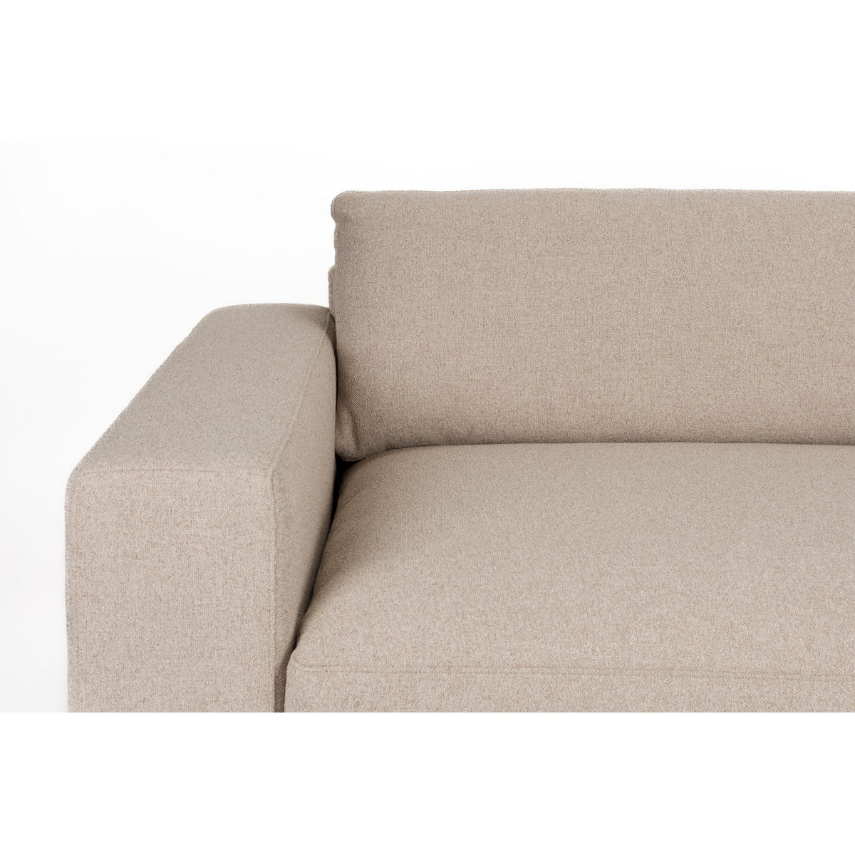 SOFA 3-SITZER Wester Cappuccino/ Beige - Beige, Holz (252/82/100cm) - Zuiver