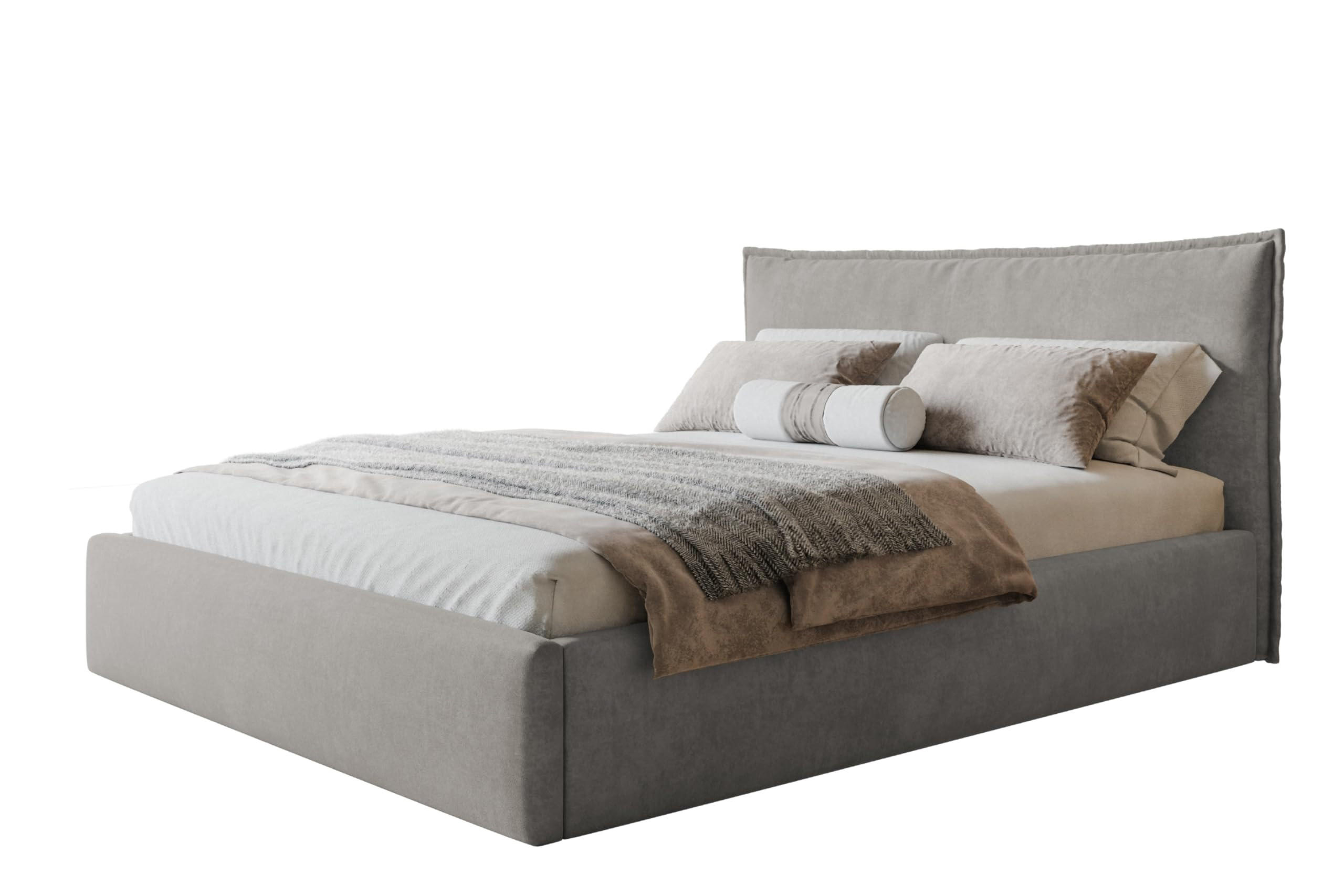 Alpi-Möbel Bett Grau 140x200 cm