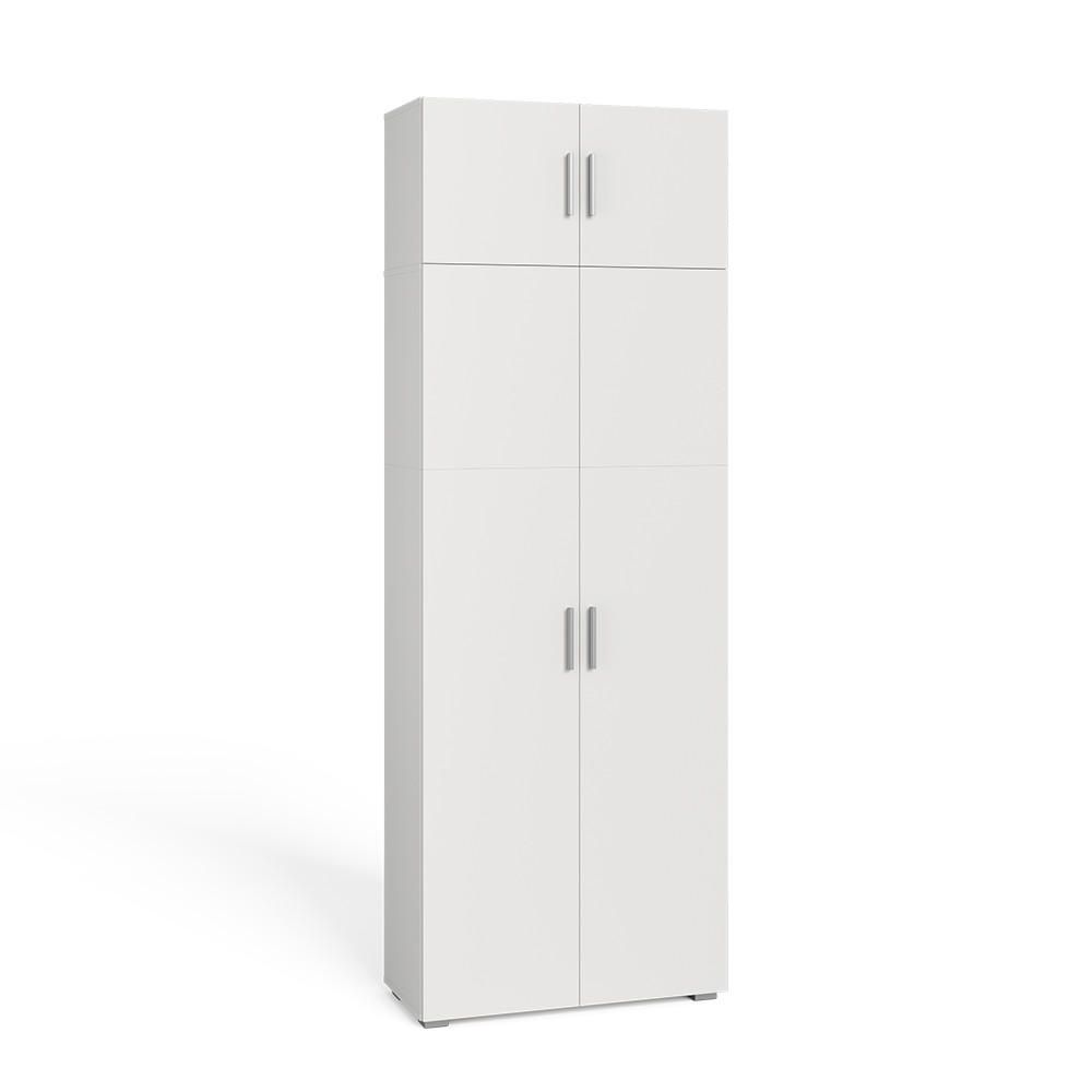 UNIVERSALSCHRANK Ingo Weiß 80 x 182.4 cm mit Schrankaufsatz - Weiß, Holzwerkstoff (80/182.4/37cm) - Vicco