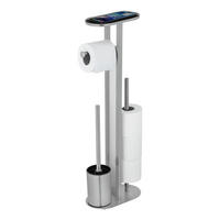 WC-STÄNDER mit Ablage für das Telefon Orea 13/23/70 cm - Weiß, Metall (23/70/13cm) - Wenko