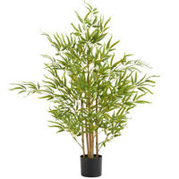 KÜNSTLICHER-BAMBUSBAUM Bambosa,stabiler Kunststoff-Blumentopf,grün - Grün, Kunststoff (120cm) - tectake