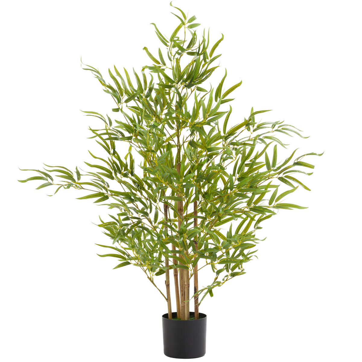 KÜNSTLICHER-BAMBUSBAUM Bambosa,stabiler Kunststoff-Blumentopf,grün - Grün, Kunststoff (120cm) - tectake