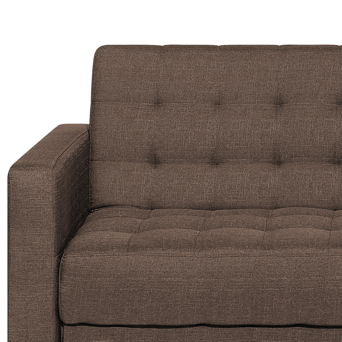 SCHLAFSOFA rechtsseitig mit Ottomane Polsterbezug Dunkelbraun Aberdeen - Dunkelbraun, Textil (267/168cm) - Beliani