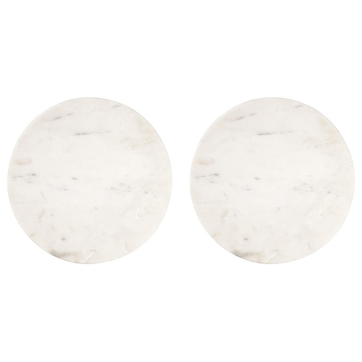 MARMORPLATTE (2er Set) Marble - Weiß, Stein (30/1.5/30cm) - BUTLERS