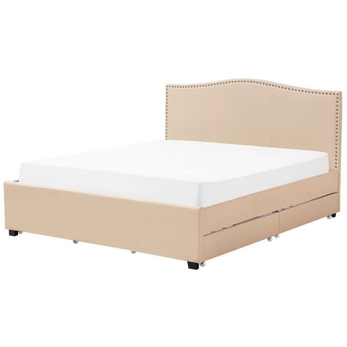 POLSTERBETT 180/200cm Beige Montpellier - Beige, Textil (180/200cm) - Beliani