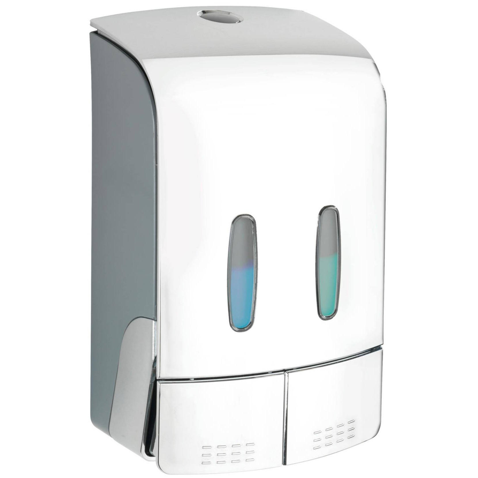 SEIFEN- und Desinfektionsmittelspender Tartas 960 ml 9/14,5/24 cm - Silberfarben, Kunststoff (14.5/24/9cm) - Wenko
