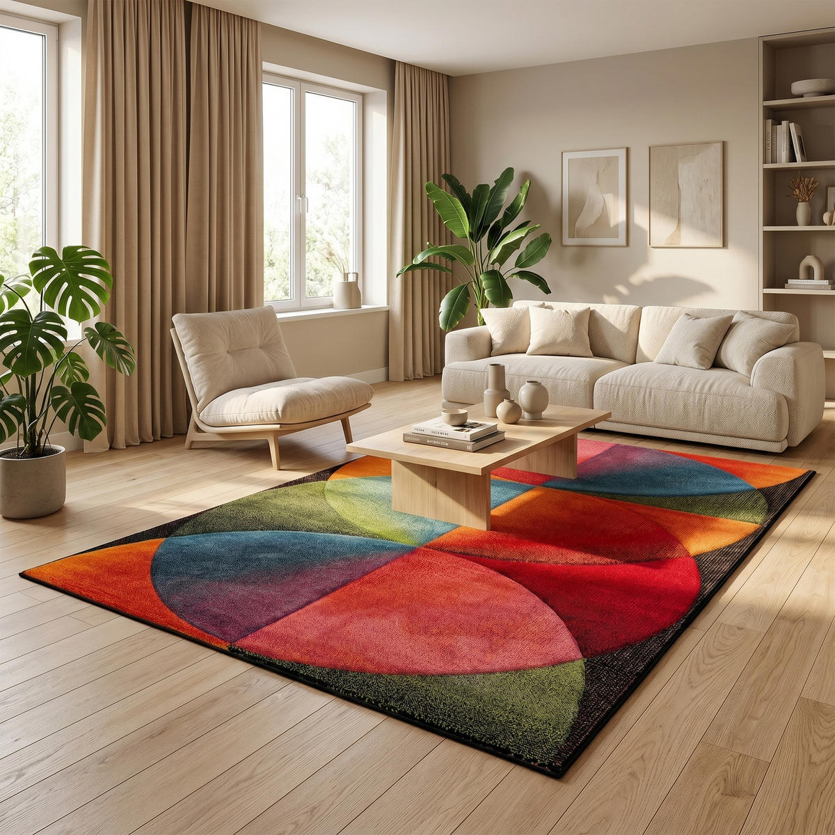 DESIGNER TEPPICH MAUI MODERN - Rot, Textil (80/150cm) - Pergamon