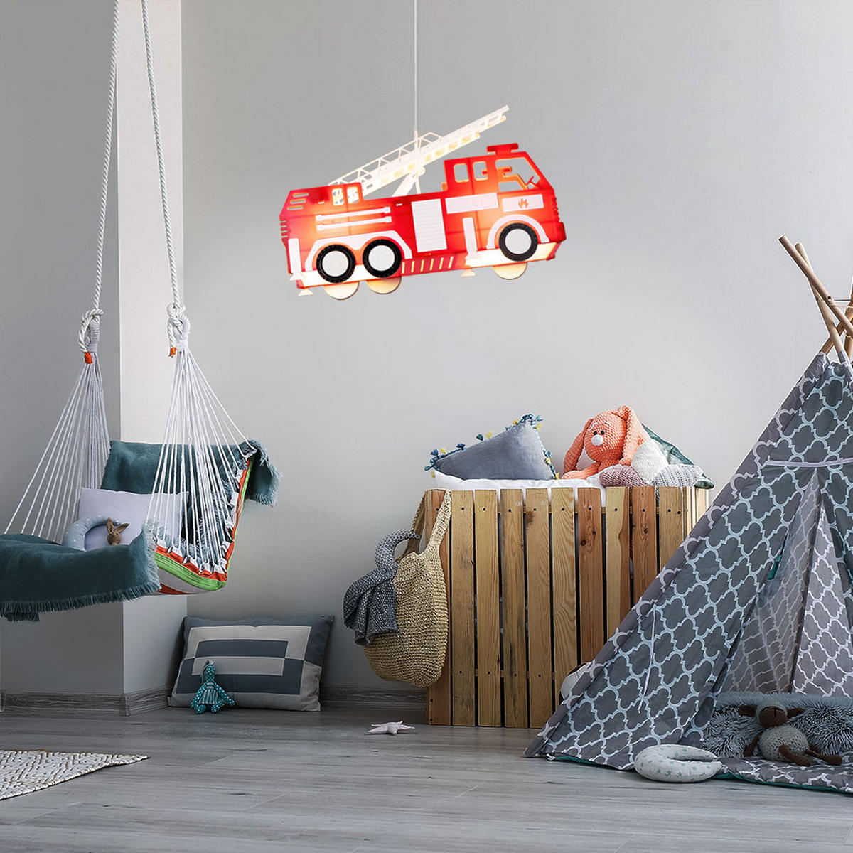 LED HÄNGELEUCHTE KITA Schwarz Kunststoff - Schwarz, Kunststoff (43/13.5/28cm) - Globo Lighting