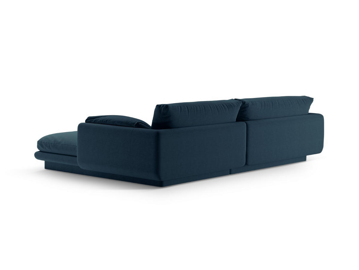 ECKSOFA links Torino aus strukturiertem Stoff marineblau 4 Sitzplätze - Blau, Textil (170/250cm) - Micadoni