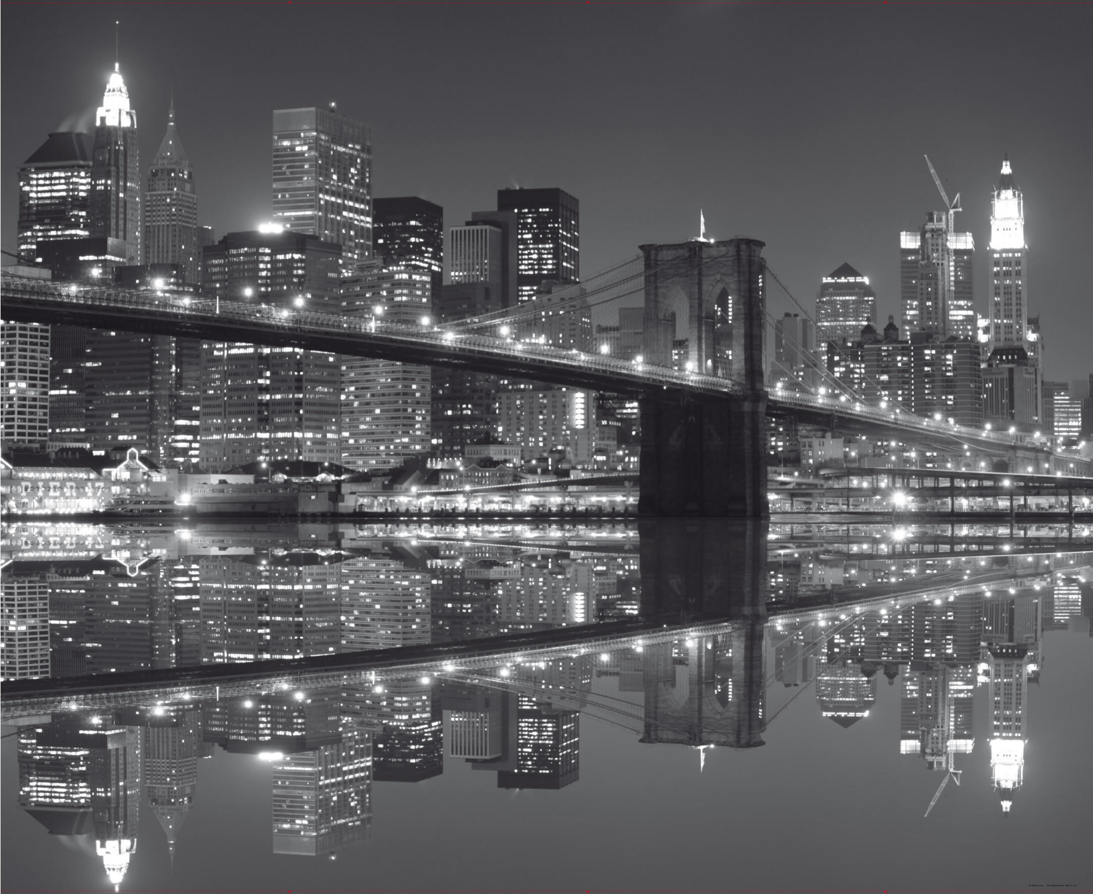 FOTOTAPETE New York 375 x 270 cm - Grau, Papier (375/270cm) - Sanders & Sanders