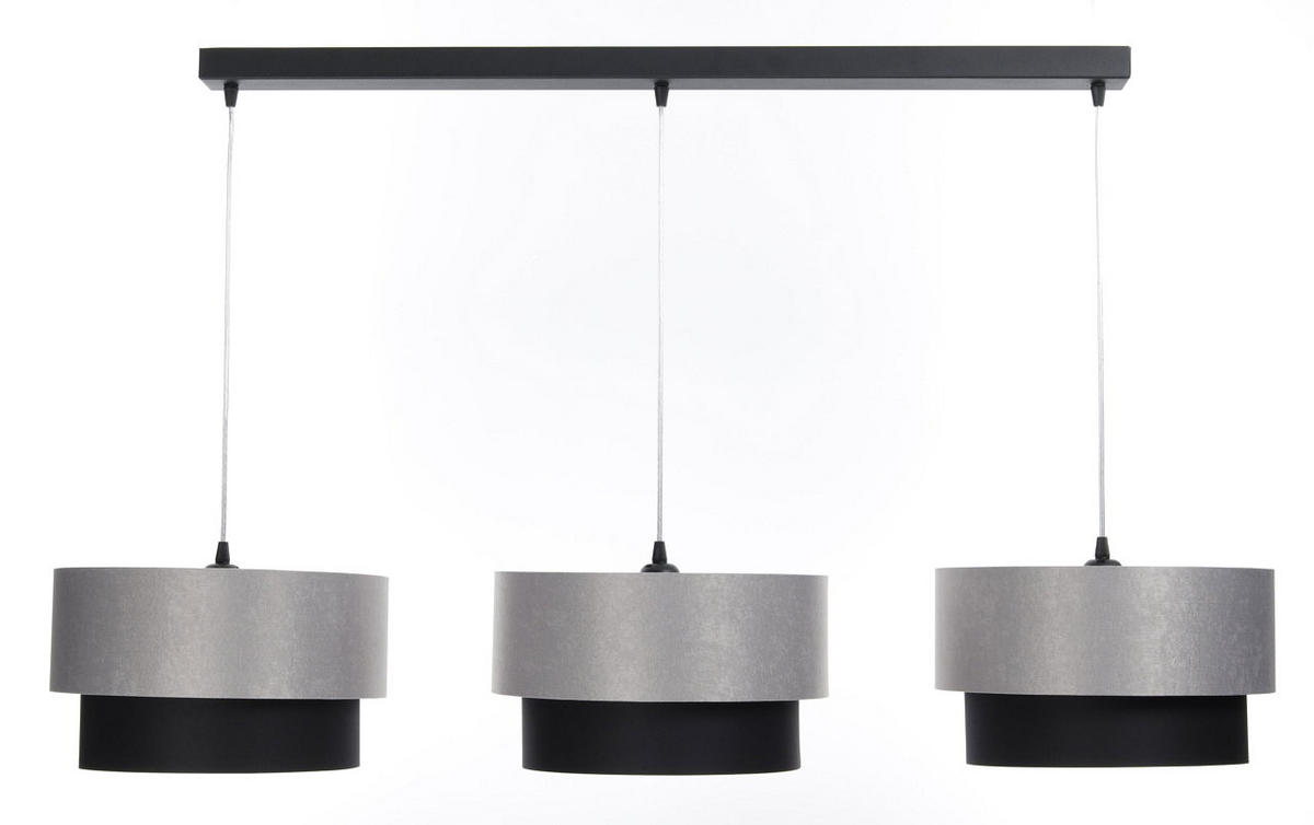HÄNGELEUCHTE Grau 30/88 cm - Schwarz, Kunststoff (30/2.6/88cm) - ONZENO