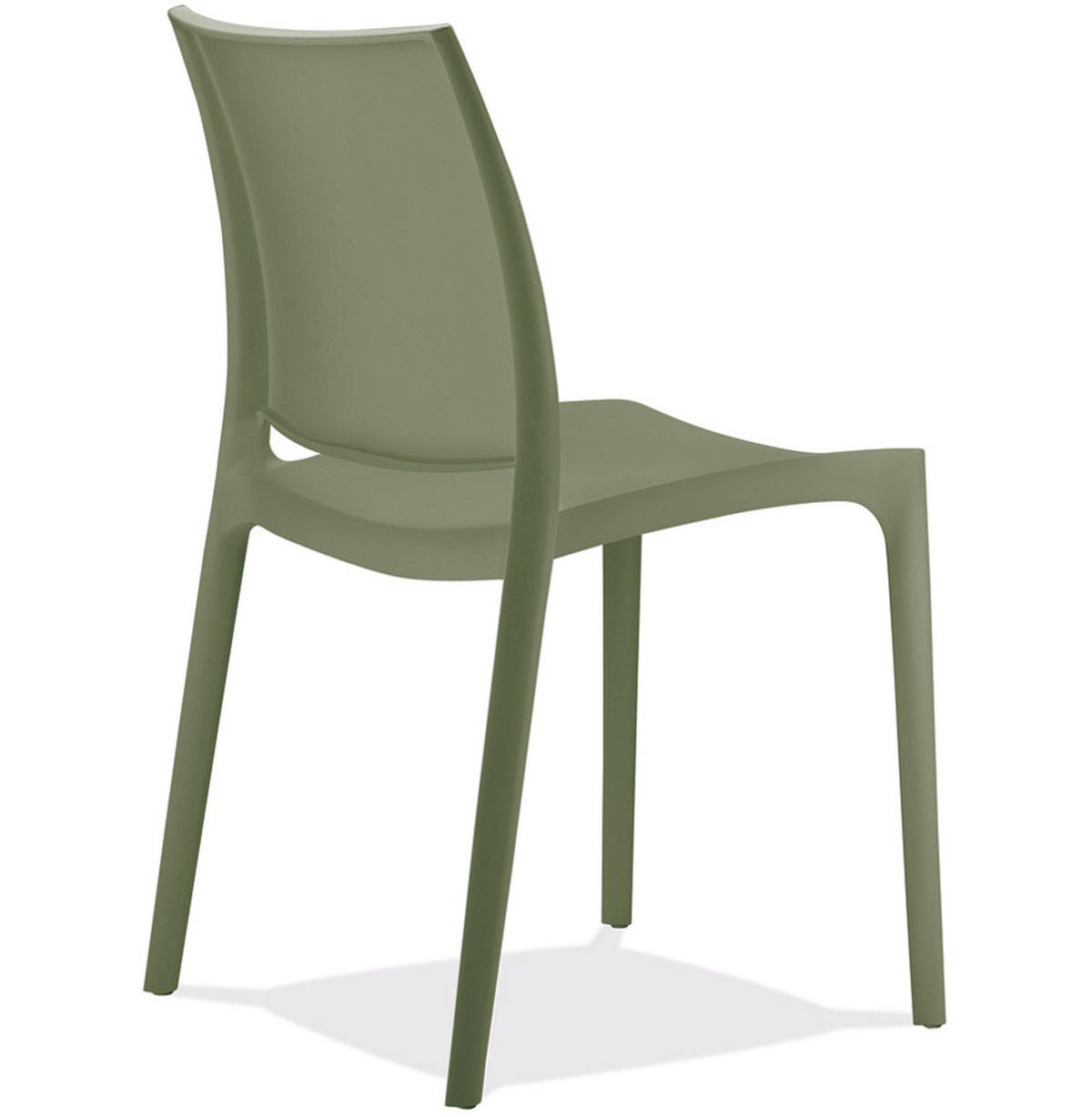 STUHL ENZO Dunkelgrüner - Olivgrün, Kunststoff (41/81/45cm) - Légia Home