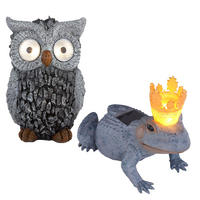 LED AUSSENLEUCHTE Steinoptik Grau 2er Set - Grau, Kunststoff (13.5/11.5/19.5cm) - Globo Lighting