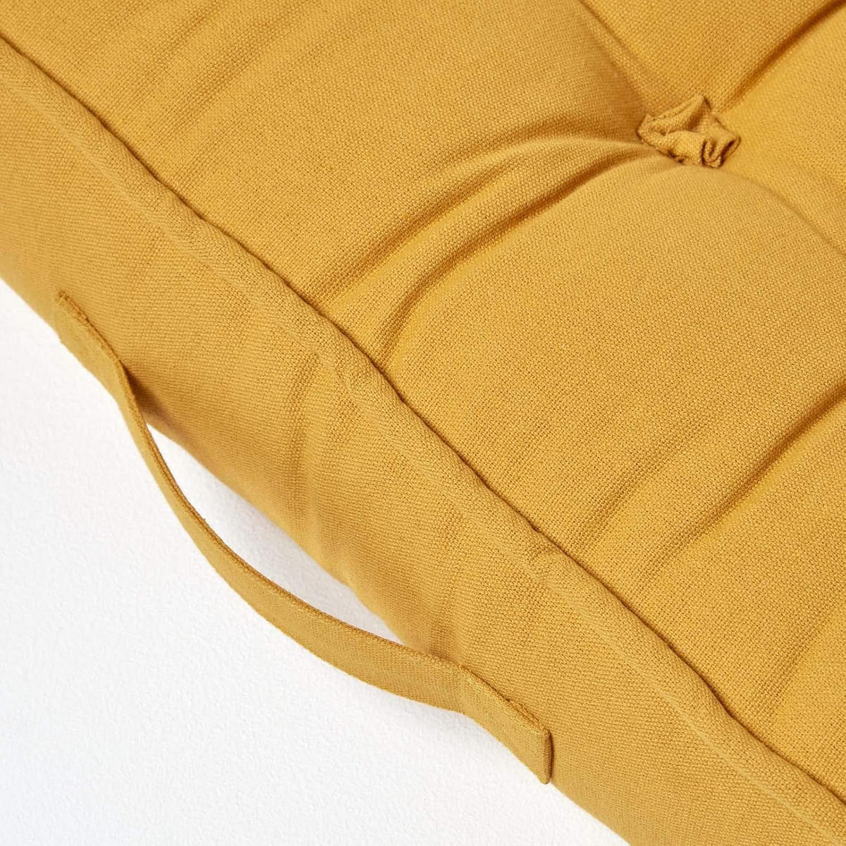SITZKISSEN senfgelb 50/50/10 cm – Sesselkissen, Baumwolle - Gelb, Textil (50/50/10cm) - Homescapes