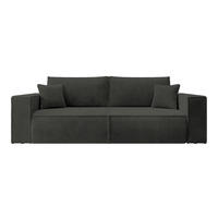 SOFA FARESE Dunkelgrau mit Cordbezug - Dunkelgrau, Textil/Metall (257/85/102cm) - Selsey