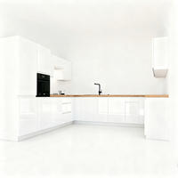 WINKELKÜCHE 320 cm x 320 cm x 200 cm- Aspen KA20-M320 - in Weiß/Hochglanz - Weiß Hochglanz, Holz (840/212/58cm)