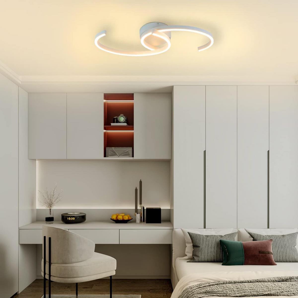 LED-DECKENLEUCHTE Oliver 60/16/9 cm - Weiß, Metall (60/16/8cm) - ZMH