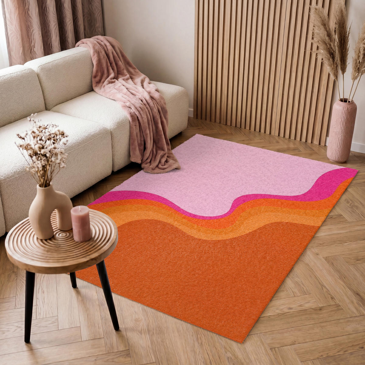 TEPPICH - Retro - Wellen - Farbenfroh - 120x180 cm - Multicolor, Kunststoff/Textil (120/0.4cm) - OnlyWow