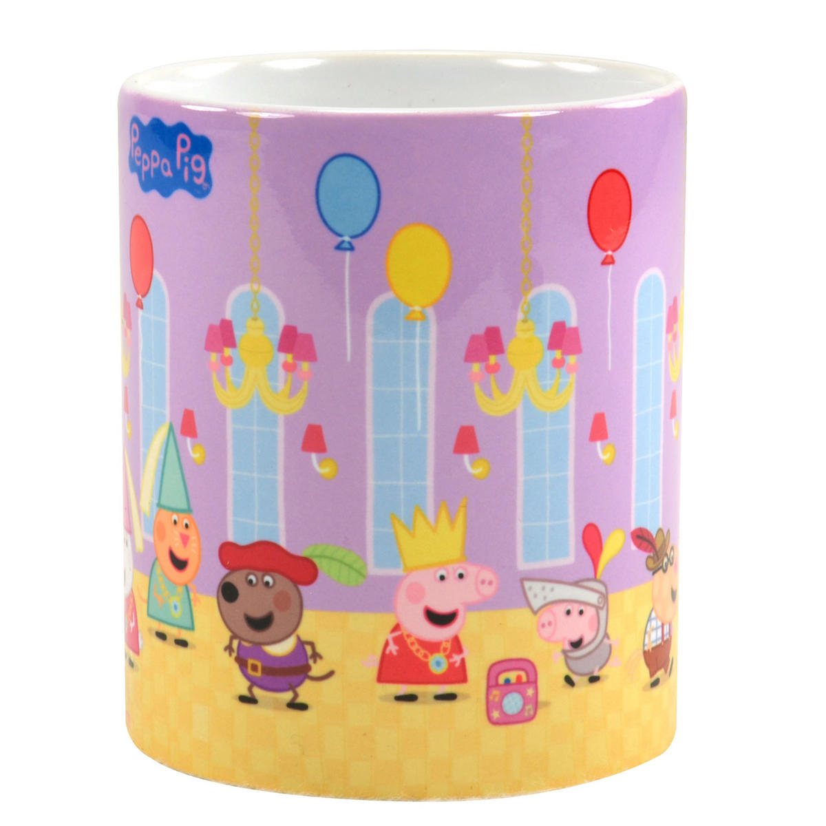 BECHER Peppa Wutz Festsaal Lila 320 ml - Lila, Keramik (0.32L) - United Labels