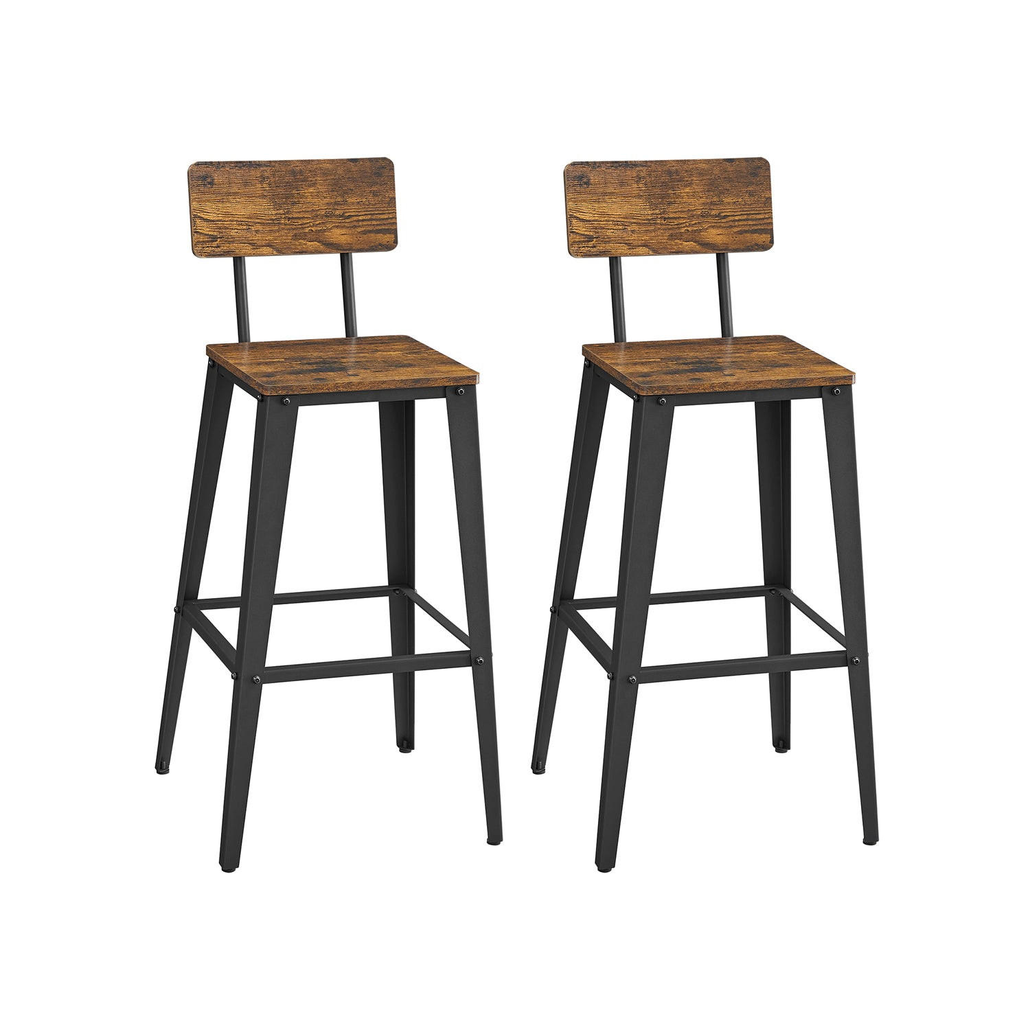 BARHOCKER BEIJING 2ER-SET - Braun, Metall (45.4/102.2/45.4cm) - Hansiro